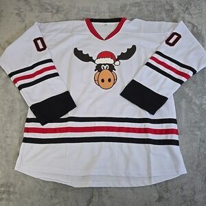 National Lampoons Hockey Jersey Men XXXL White Christmas Vacation Griswold Moose